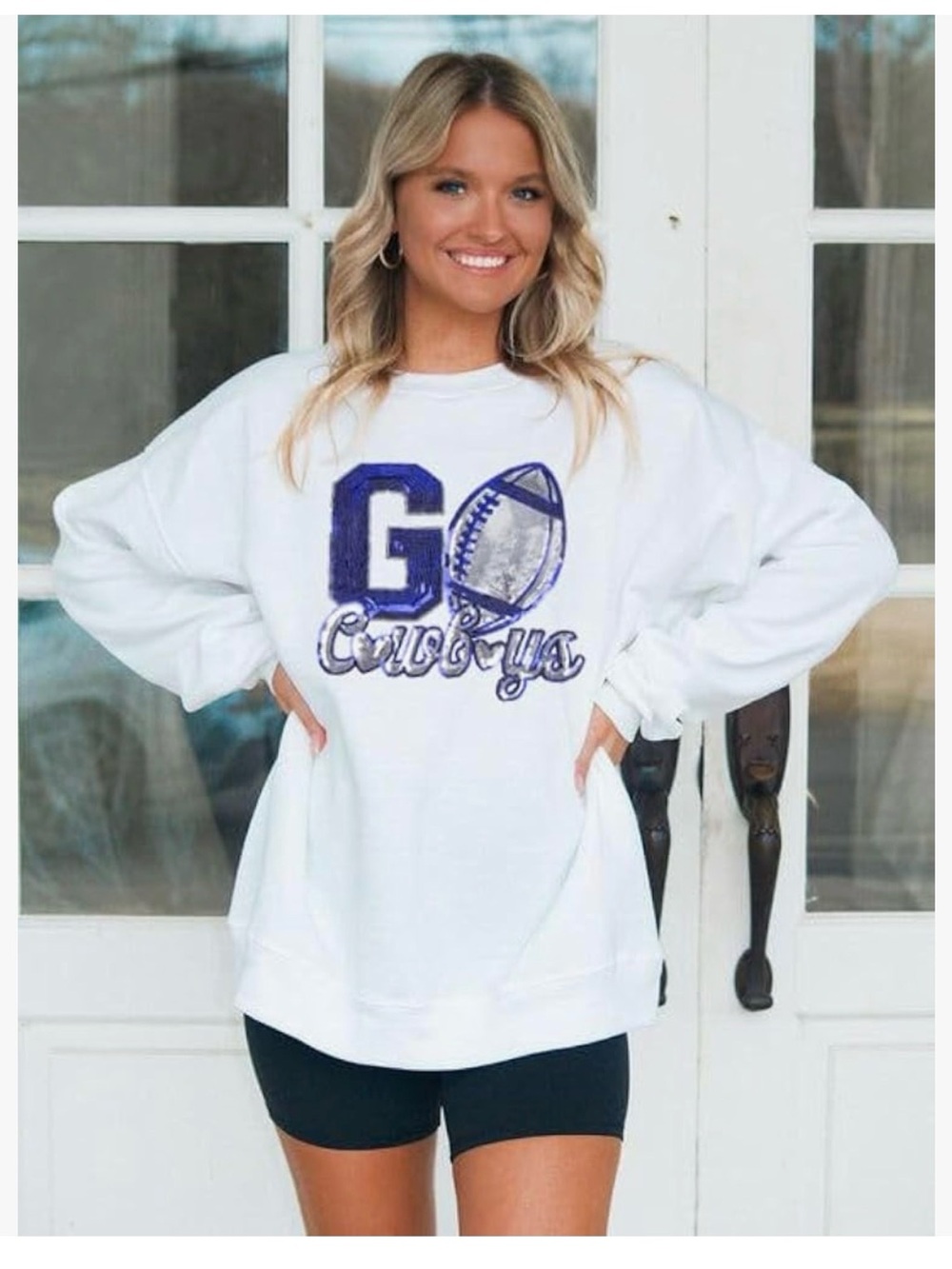 NEW Game Day Sweatshirt Football Women Sunday Funday Football Go Cowboys Sz XXL